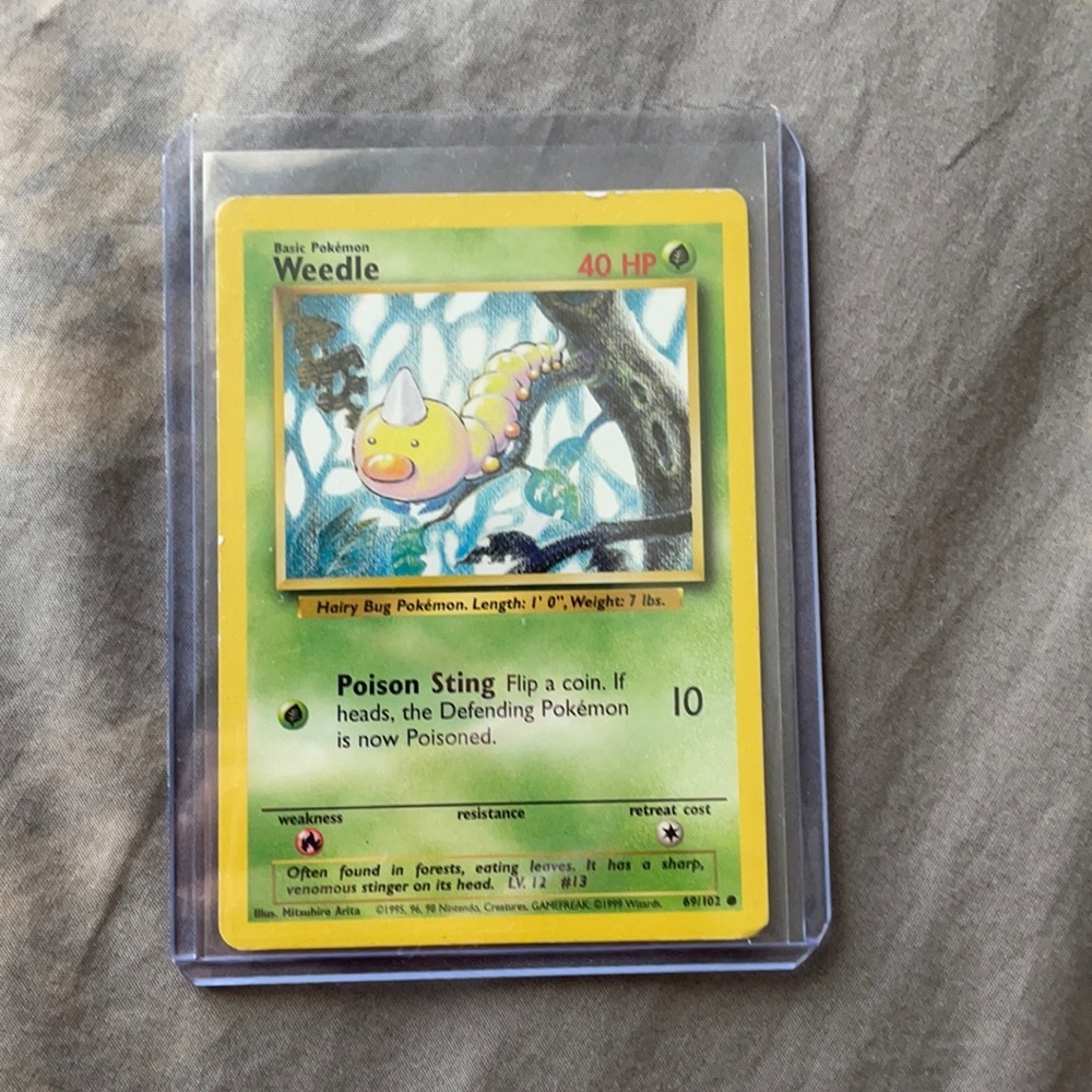 1995 WEEDLE POKÉMON CARD